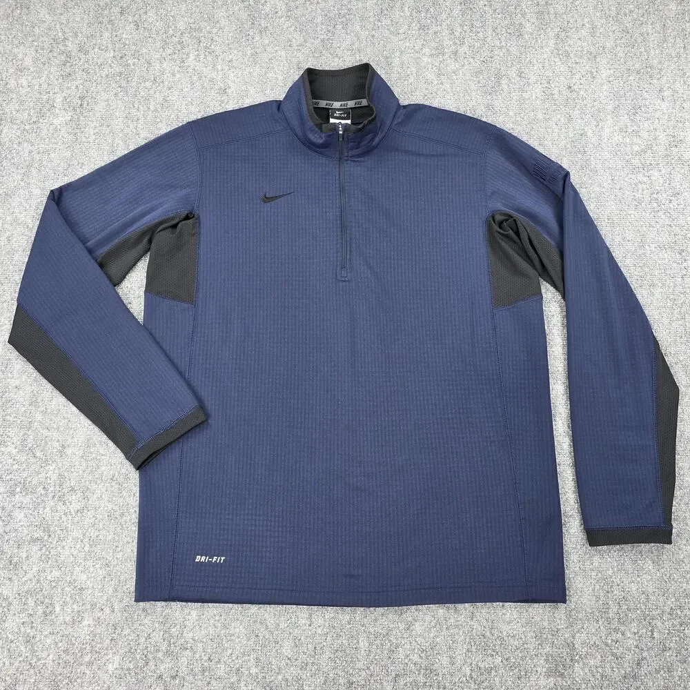 Villanova Wildcats Pullover Mens Large Blue 1/4 Zip NCAA Basketball Nike Dri Fit